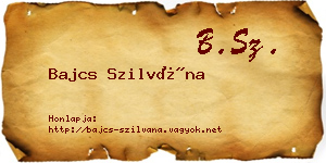 Bajcs Szilvána névjegykártya